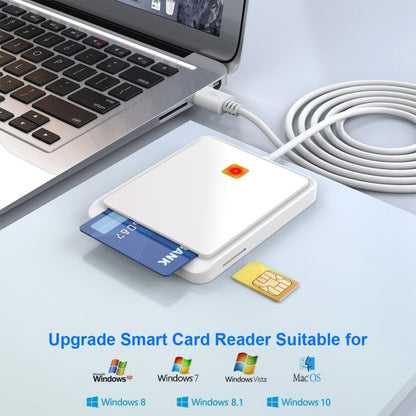 Rocketek CR317 USB 2.0 SIM  / ID / CAC Smart Card 2 in 1 Card Reader (White) -  by ROCKETEK | Online Shopping UK | buy2fix