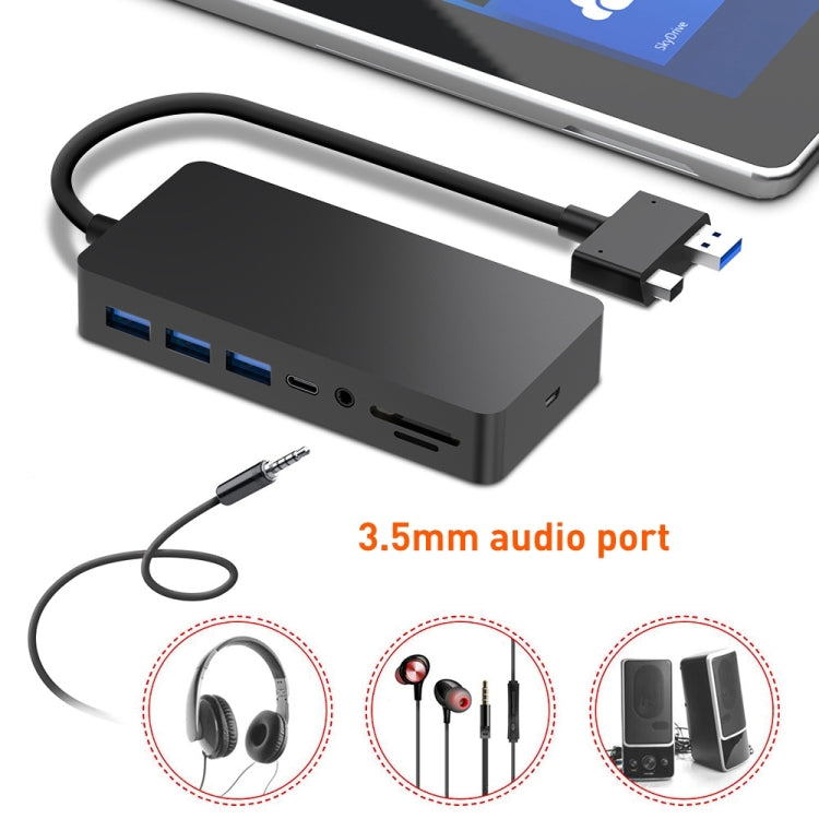 Rocketek SH701 11 in 1 100M RJ45 / USB 3.0 HUB Adapter for Surface Pro 5 / 6 - USB 3.0 HUB by ROCKETEK | Online Shopping UK | buy2fix