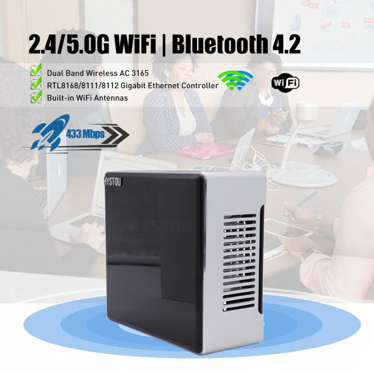 HYSTOU M5 Windows 7/8/10 / WES7/10/Linux System Mini PC, Intel Core i5-1035G4 Quad Core 8 Threads up to 3.7GHz, 32GB RAM+1TB SSD+1TB HDD, UK Plug - Windows Mini PCs by HYSTOU | Online Shopping UK | buy2fix