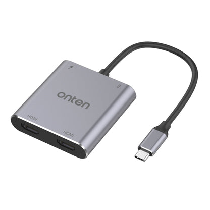 Onten 9175K 4 in 1 USB-C / Type-C to Dual HDMI + USB 3.0 + PD3.0 USB-C / Type-C Charging Port 4K HD Video Converter - Audio Adapter by Onten | Online Shopping UK | buy2fix