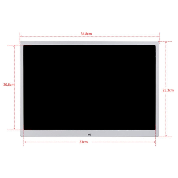 HSD1504 15.4 inch LED 1280x800 High Resolution Display Digital Photo Frame with Holder and Remote Control, Support SD / MMC / MS Card / USB Port, EU Plug(Silver) - Consumer Electronics by buy2fix | Online Shopping UK | buy2fix