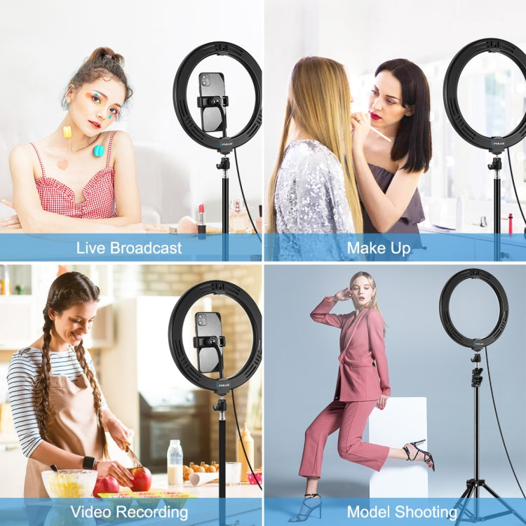 PULUZ 10.2 inch 26cm LED Ring Light  + 1.1m Tripod Mount Vlogging Video Light  Live Broadcast Kits - Ring Light by PULUZ | Online Shopping UK | buy2fix