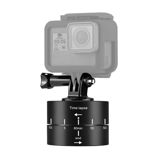 PULUZ 360 Degrees Panning Rotation 60 Minutes Time Lapse Stabilizer Tripod Head Adapter for GoPro HERO10 Black / HERO9 Black / HERO8 Black / HERO7 /6 /5 /5 Session /4 Session /4 /3+ /3 /2 /1, Xiaoyi and Other Action Cameras - Camera Accessories by PULUZ | Online Shopping UK | buy2fix