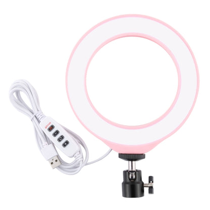 PULUZ 6.2 inch 16cm USB 3 Modes Dimmable LED Ring Vlogging Photography Video Lights with Tripod Ball Head(Pink) - Ring Light by PULUZ | Online Shopping UK | buy2fix