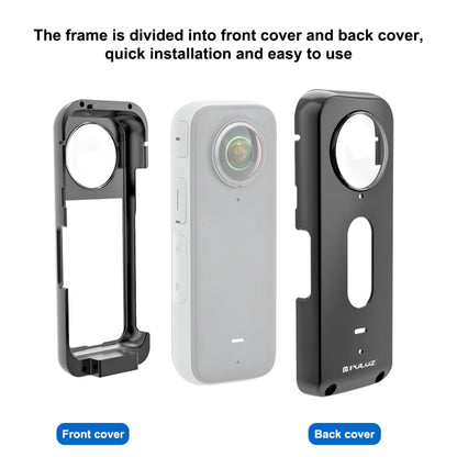 For Insta360 X3 PULUZ Metal Protective Cage Rig Housing Frame with Lens Protector(Black) - Mount & Holder by PULUZ | Online Shopping UK | buy2fix