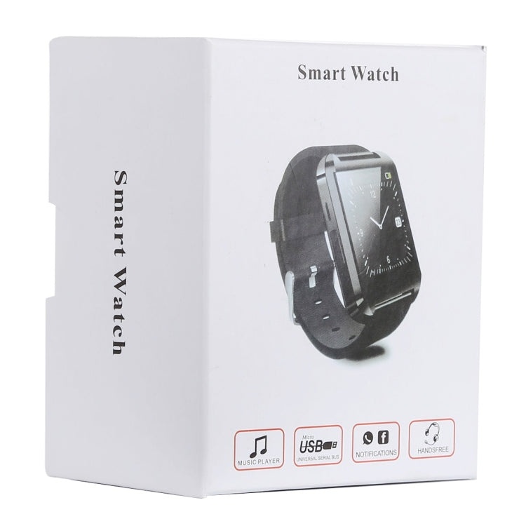 U80 Bluetooth Health Smart Watch 1.5 inch LCD Screen for Android Mobile Phone, Support Phone Call / Music / Pedometer / Sleep Monitor / Anti-lost(Black) - Smart Wear by buy2fix | Online Shopping UK | buy2fix