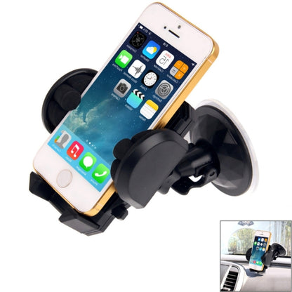 Universal 360 Degree Rotation Suction Cup Car Holder / Desktop Stand, For iPhone, Galaxy, Sony, Lenovo, HTC, Huawei, and other Smartphones of Width: 3.5cm - 10cm(Black) - Car Holders by buy2fix | Online Shopping UK | buy2fix