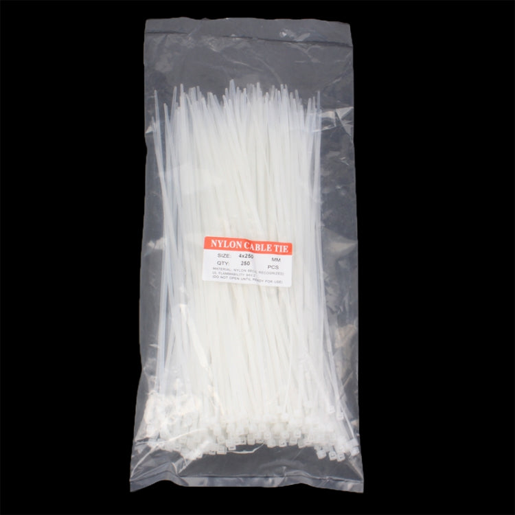 25cm Self-Locking Nylon Cable Wire Zip Ties (500pcs in one packing, the price is for 500pcs)(White) - In Car by buy2fix | Online Shopping UK | buy2fix
