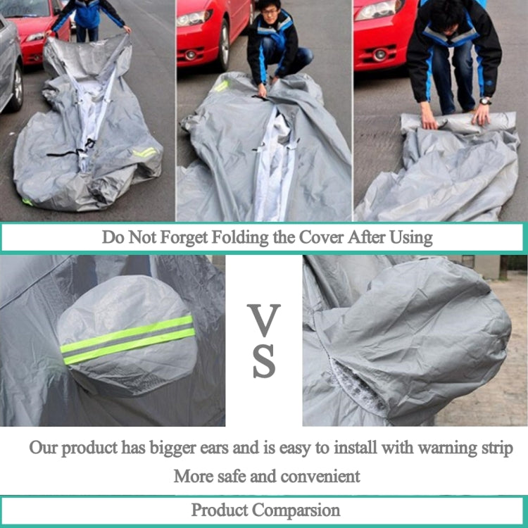PEVA Anti-Dust Waterproof Sunproof Hatchback Car Cover with Warning Strips, Fits Cars up to 4.5m(177 inch) in Length - PE Material by buy2fix | Online Shopping UK | buy2fix