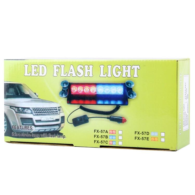 8W 800LM 8-LED White Light 3-Modes Adjustable Angle Car Strobe Flash Dash Emergency Light Warning Lamp with Suckers, DC 12V - In Car by buy2fix | Online Shopping UK | buy2fix