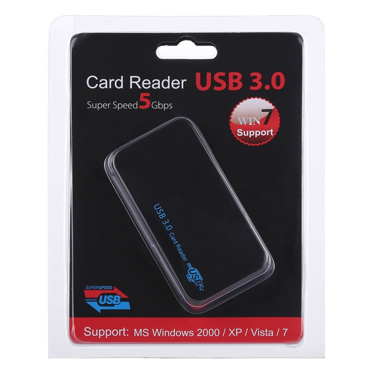 USB 3.0 Card Reader, Super Speed 5Gbps, Support CF / SD / TF / M2 / XD / MS Card, Plastic Shell -  by buy2fix | Online Shopping UK | buy2fix