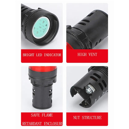 220V AD16-22D / S 22mm LED Signal Indicator Light Lamp(Blue) - Consumer Electronics by buy2fix | Online Shopping UK | buy2fix