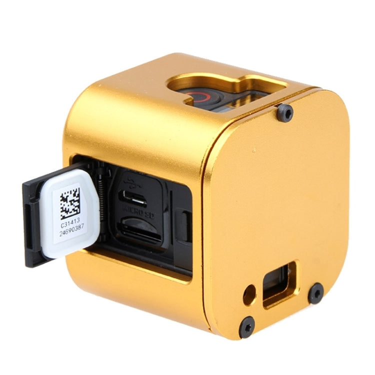 Housing Shell CNC Aluminum Alloy Protective Cage with Insurance Back Cover for GoPro HERO5 Session /HERO4 Session /HERO Session(Gold) - DJI & GoPro Accessories by buy2fix | Online Shopping UK | buy2fix