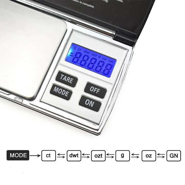 1000g / 0.1g Digital Diamond Scale(Black) - Jewelry Scales by buy2fix | Online Shopping UK | buy2fix