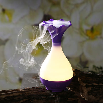 5V 4W USB Vase Aroma Diffuser Air Purifier Humidifier with LED Light for Office / Home Room(Purple) - Home & Garden by buy2fix | Online Shopping UK | buy2fix