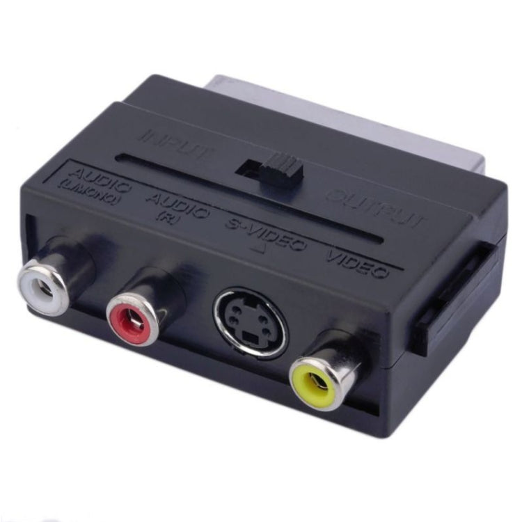 RGB Scart Male to S Video and 3 RCA Audio Adaptor(Black) -  by buy2fix | Online Shopping UK | buy2fix