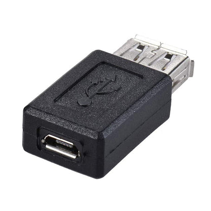 High Quality USB 2.0 AF to Micro USB Female Adapter(Black) -  by buy2fix | Online Shopping UK | buy2fix
