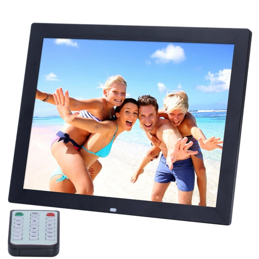 15 inch HD LED Screen Digital Photo Frame with Holder & Remote Control, Allwinner, Alarm Clock / MP3 / MP4 / Movie Player(Black) - Consumer Electronics by buy2fix | Online Shopping UK | buy2fix