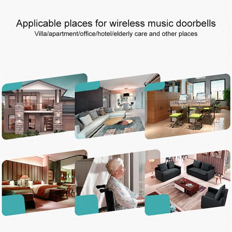 VOYE V006A Home Music Remote Control Wireless Doorbell with 38 Polyphony Sounds(White) - Security by VOYE | Online Shopping UK | buy2fix