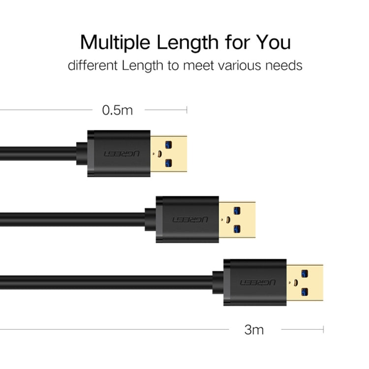 Ugreen 1.5m USB 3.0 Male to Female Data Sync Super Speed Transmission Extension Cord Cable - USB 3.0 by UGREEN | Online Shopping UK | buy2fix