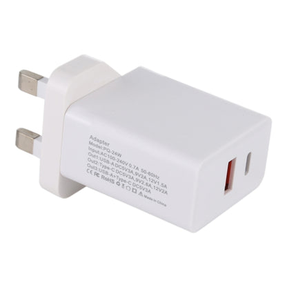 24W PD + QC3.0 Fast Charger Power Adapter Plug Adapter UK Plug - Plug Adaptor by buy2fix | Online Shopping UK | buy2fix