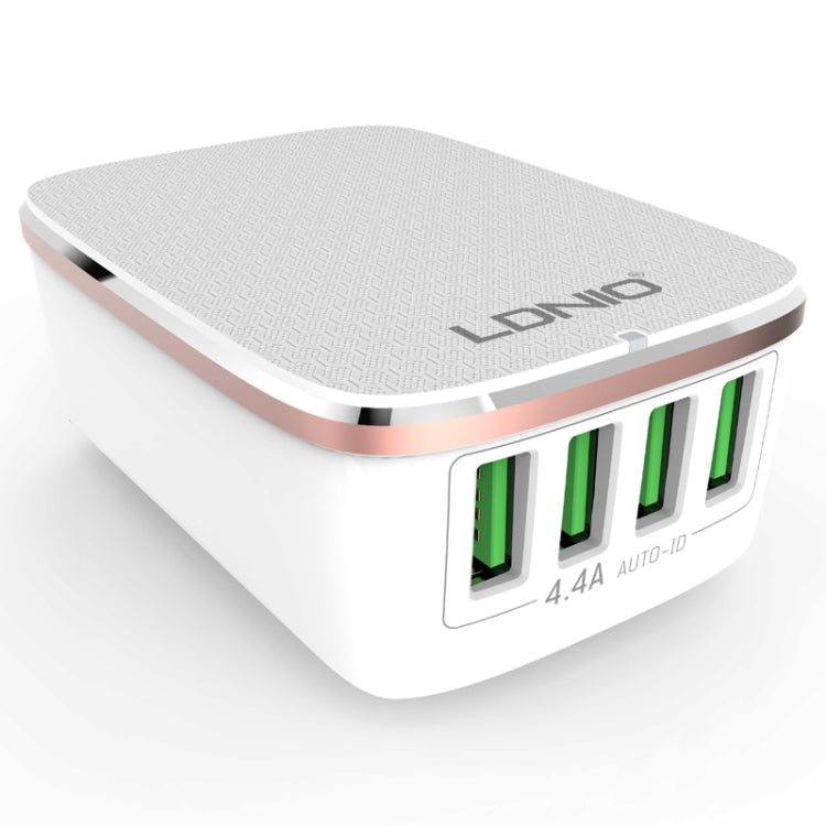 LDNIO A4404 4.4A 4 x USB Ports Smart Travel Charger, US Plug - USB Charger by LDNIO | Online Shopping UK | buy2fix