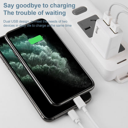 IVON AD38 5V 2.1A Dual USB Port Travel Charger, US Plug - USB Charger by IVON | Online Shopping UK | buy2fix