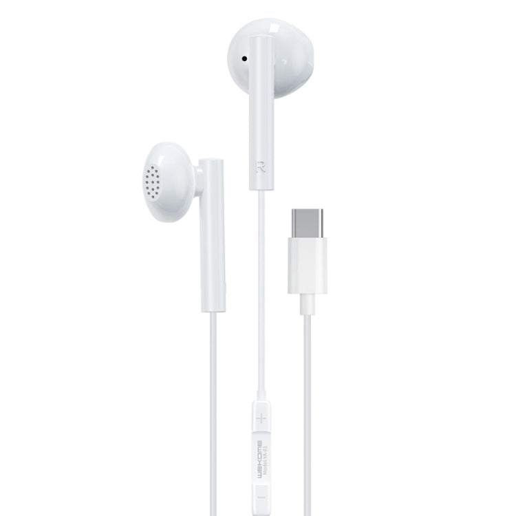 WK YA01 Type-C In-Ear Wired Earphone, Length: 1.2m - Type-C Earphone by WK | Online Shopping UK | buy2fix