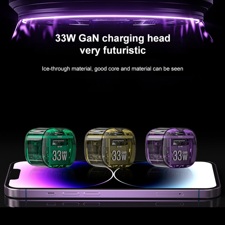 WEKOME WP-U115 33W USB+Type Dual Port GaN Fast Charger, Specification:CN Plug(Purple) - USB Charger by WK | Online Shopping UK | buy2fix