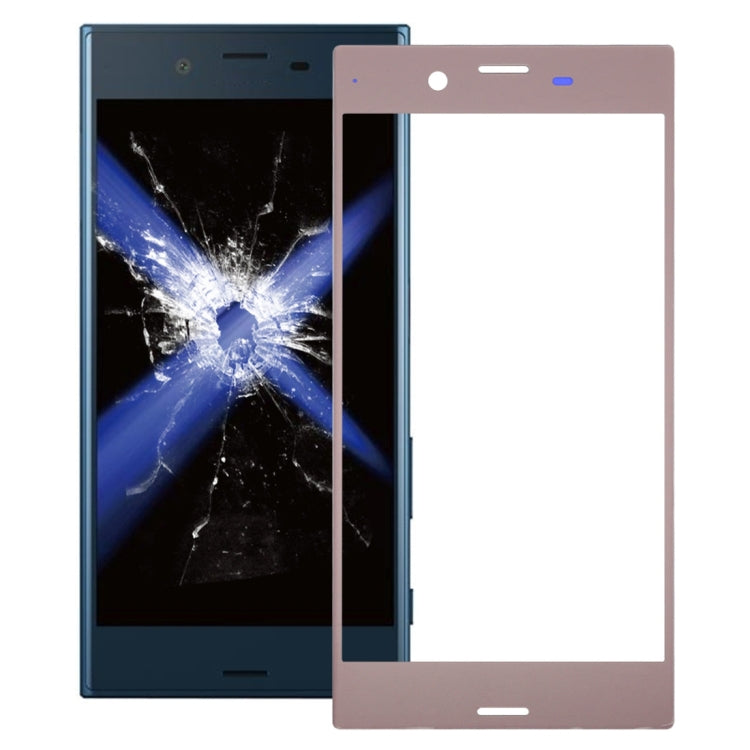 Front Screen Outer Glass Lens for Sony Xperia XZ(Rose Gold) - Repair & Spare Parts by buy2fix | Online Shopping UK | buy2fix