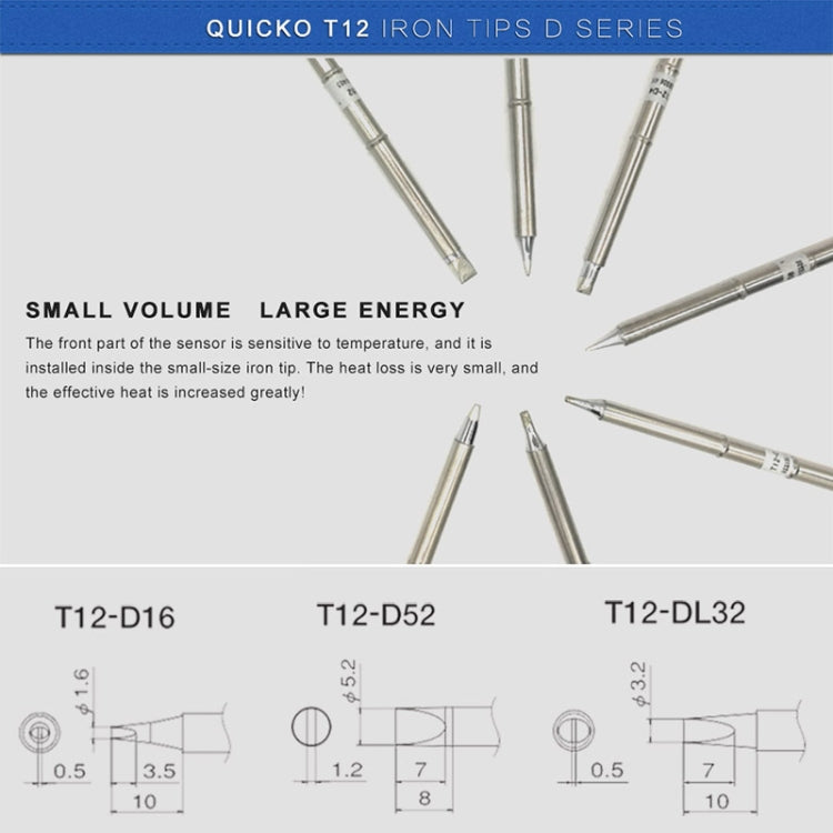 QUICKO T12-D16 Lead-free Soldering Iron Tip - Soldering Iron Tip by Quicko | Online Shopping UK | buy2fix