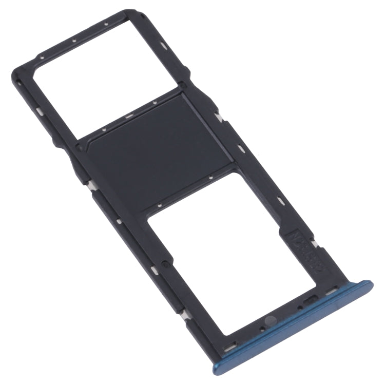 For Samsung Galaxy A03s SM-A037U Original SIM Card Tray + Micro SD card tray (Blue) - Card Socket by buy2fix | Online Shopping UK | buy2fix