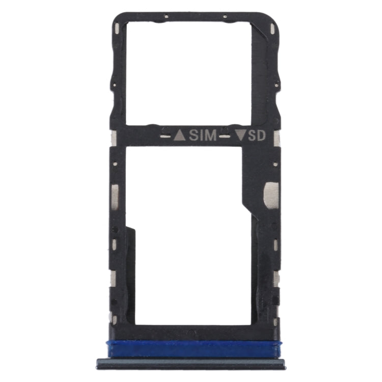 For TCL 30 / 30+ / 30 5G Original SIM Card Tray + Micro SD Card Tray (Black) - Repair & Spare Parts by buy2fix | Online Shopping UK | buy2fix