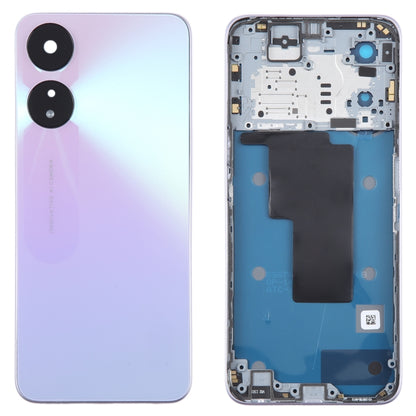 For OPPO A58 Original Battery Back Cover with Middle Frame(Purple) - Back Cover by buy2fix | Online Shopping UK | buy2fix