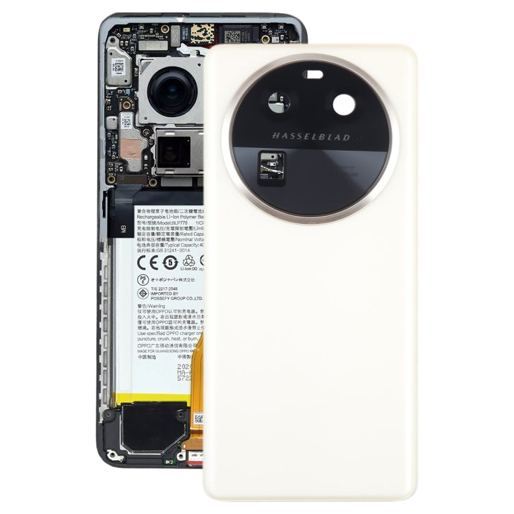 For OPPO Find X6 Original Battery Back Cover with Camera Lens Cover(Gold) - Back Cover by buy2fix | Online Shopping UK | buy2fix