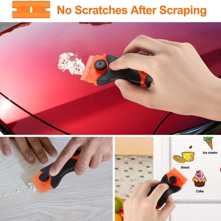 Double Headed Scraper Blade Glue Squeegee Remover Cleaner Tool (Orange) - Crowbar by buy2fix | Online Shopping UK | buy2fix