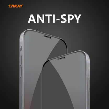 For iPhone 12 mini 5pcs ENKAY Hat-Prince 0.26mm 9H 6D Privacy Anti-spy Full Screen Tempered Glass Film 5.4 - iPhone 12 mini Tempered Glass by ENKAY | Online Shopping UK | buy2fix