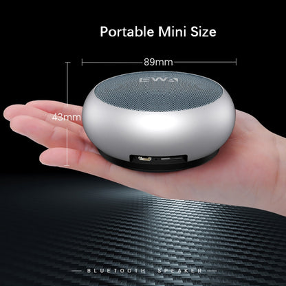 EWA A110 IPX5 Waterproof Portable Mini Metal Wireless Bluetooth Speaker Supports 3.5mm Audio & 32GB TF Card & Calls(Black) - Mini Speaker by EWA | Online Shopping UK | buy2fix