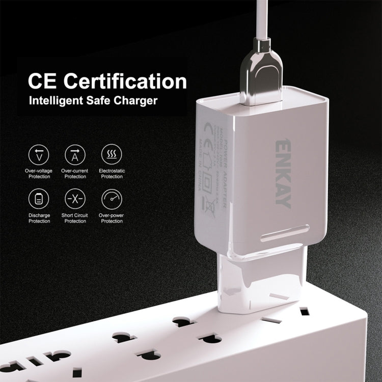 ENKAY Hat-Prince T030 18W 3A PD+QC 3.0 Fast Charging Travel Charger Power Adapter, EU Plug - Apple Accessories by ENKAY | Online Shopping UK | buy2fix