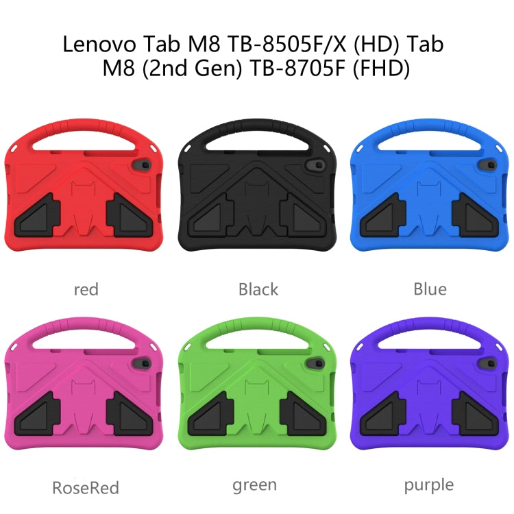 For Lenovo Tab M8 TB-8505F/X(HD)/8705 EVA Flat Anti Falling Protective Case Shell with Holder(Green) - For Lenovo by buy2fix | Online Shopping UK | buy2fix