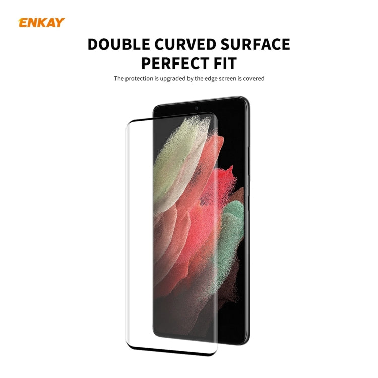 For Samsung Galaxy S21 Ultra 1pc ENKAY Hat-Prince 0.26mm 9H 3D Explosion-proof Full Screen Curved Heat Bending Tempered Glass Film - Galaxy S21 Ultra 5G Tempered Glass by ENKAY | Online Shopping UK | buy2fix