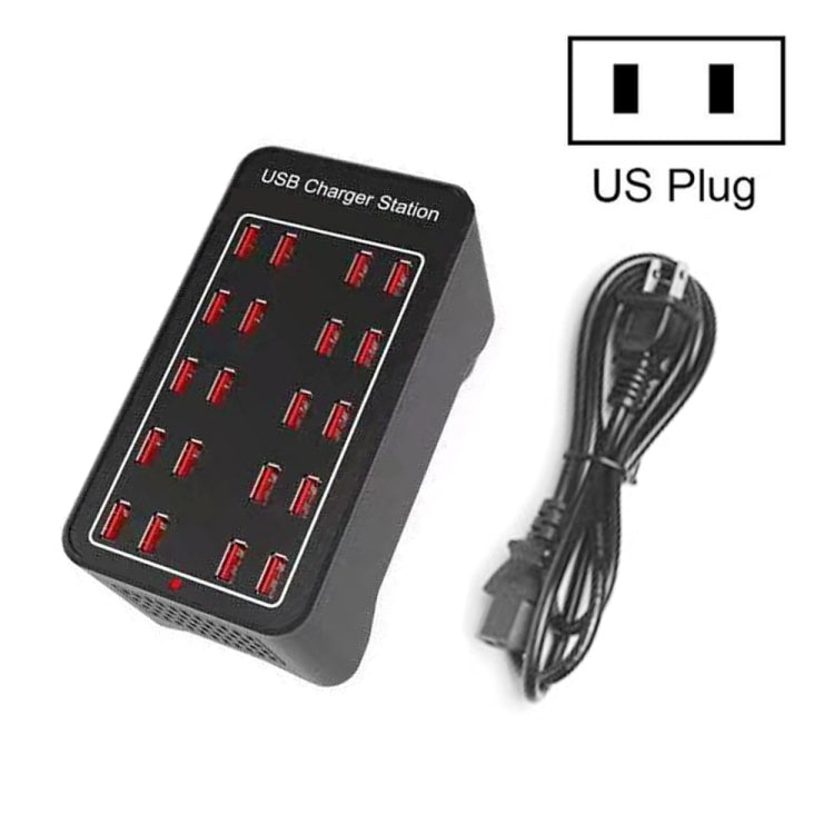 100W 20 USB Ports Fast Charger Station Smart Charger, AC 110-240V, Plug Size:US Plug - Multifunction Charger by buy2fix | Online Shopping UK | buy2fix