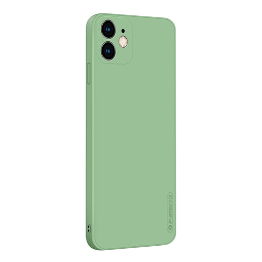 For iPhone 11 PINWUYO Sense Series Liquid Silicone TPU Mobile Phone Case (Green) - iPhone 11 Cases by PINWUYO | Online Shopping UK | buy2fix