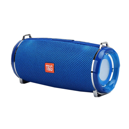 T&G TG192 LED Flashing Light Portable Wireless Bass 3D Stereo Bluetooth Speaker, Support FM / TF Card / USB(Blue) - Desktop Speaker by T&G | Online Shopping UK | buy2fix