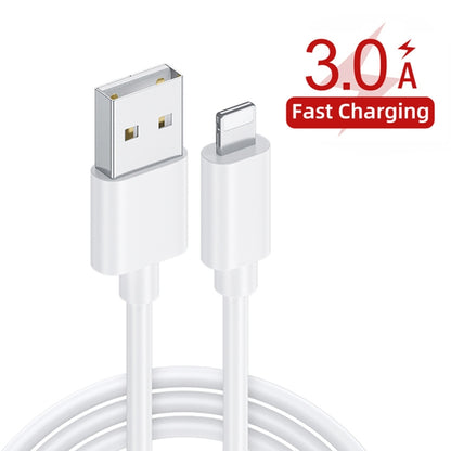 QC-04 QC3.0 + 3 x USB2.0 Multi-ports Charger with 3A USB to 8 Pin Data Cable, EU Plug(White) - USB Charger by buy2fix | Online Shopping UK | buy2fix