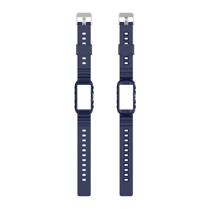 For Fitbit Charge 4 Silicone One Body Armor Watch Band(Navy Blue) - Smart Wear by buy2fix | Online Shopping UK | buy2fix