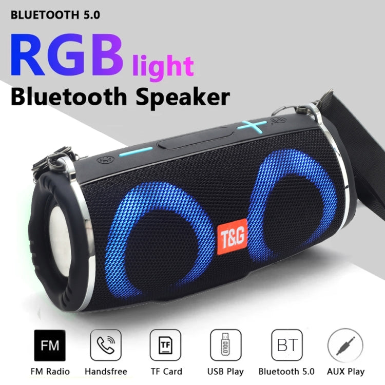 T&G TG642 RGB Light Waterproof  Portable Bluetooth Speaker Support FM / TF Card(Red) - Desktop Speaker by T&G | Online Shopping UK | buy2fix