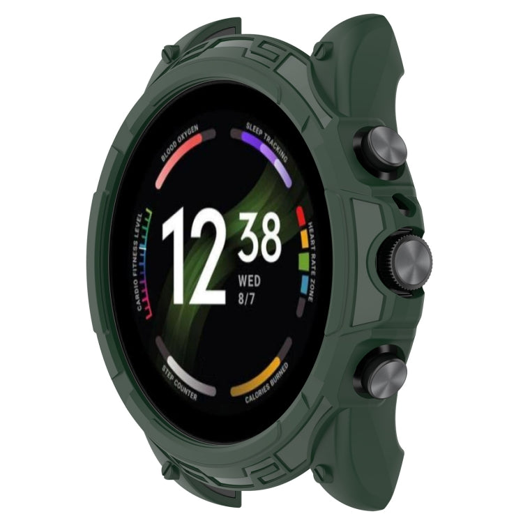For Fossil Gen6 44mm Shockproof TPU Protective Watch Case(Green) - Smart Wear by buy2fix | Online Shopping UK | buy2fix