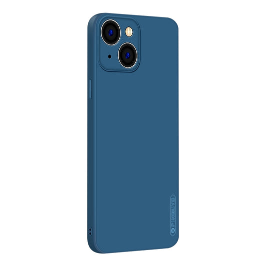 For iPhone 14 PINWUYO Sense Series Liquid Silicone TPU Phone Case (Blue) - iPhone 14 Cases by PINWUYO | Online Shopping UK | buy2fix