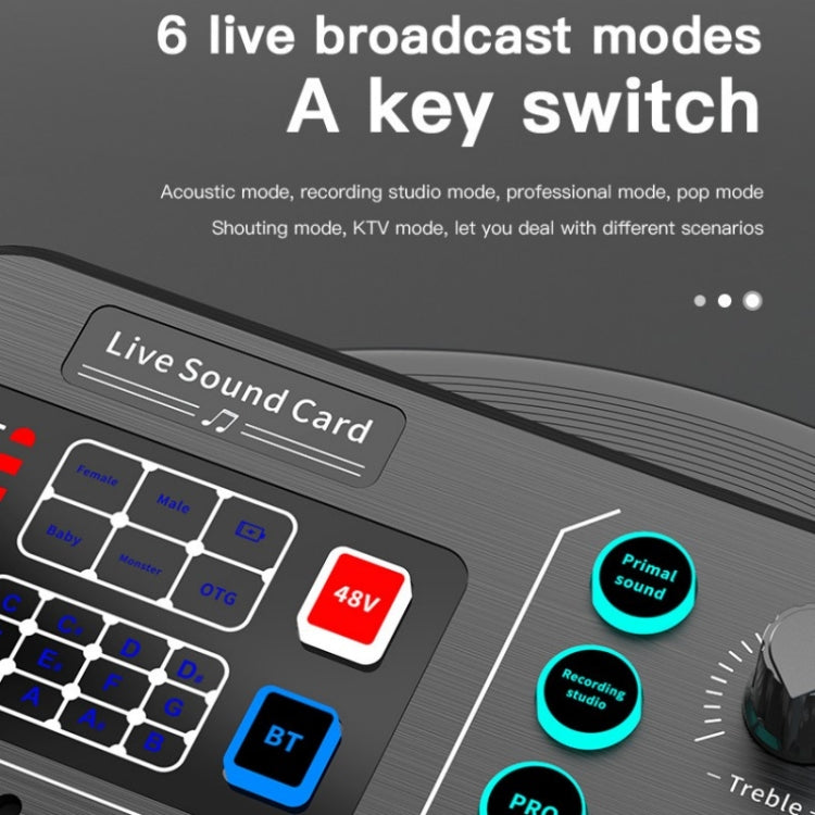 M6 Live Sound Card Multifunctional Wireless Voice Changer Broadcast Mixer - Consumer Electronics by buy2fix | Online Shopping UK | buy2fix